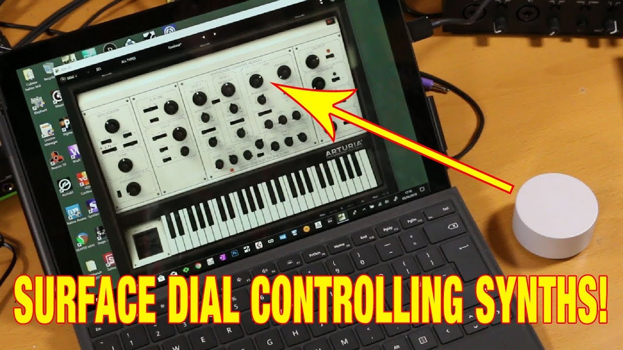 Surface Dial controlling synths with Elephant 1.92