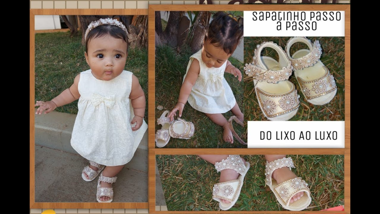 💎💎Restaurando sand&aacute;lia de beb&ecirc; - Do LIXO ao LUXO #2💎💎