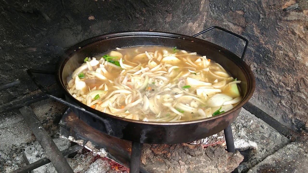COCIMIENTO AL DISCO...mariscos, carnes y verduras...RIQUISIMO