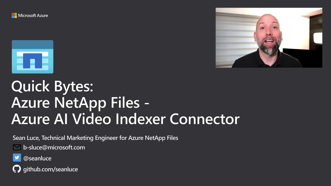 Quick Bytes: Azure NetApp Files Azure AI Video Indexer Connector