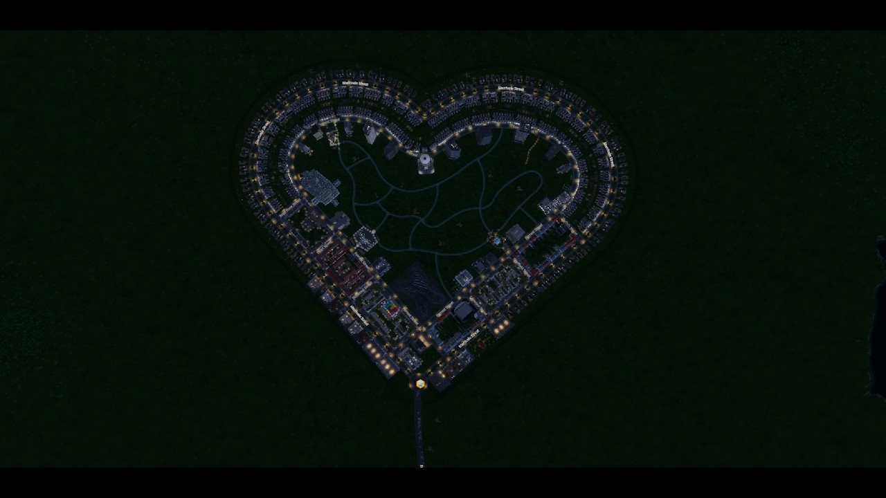 building a heart city in cities skylines 2 happy valentine´s !!!
