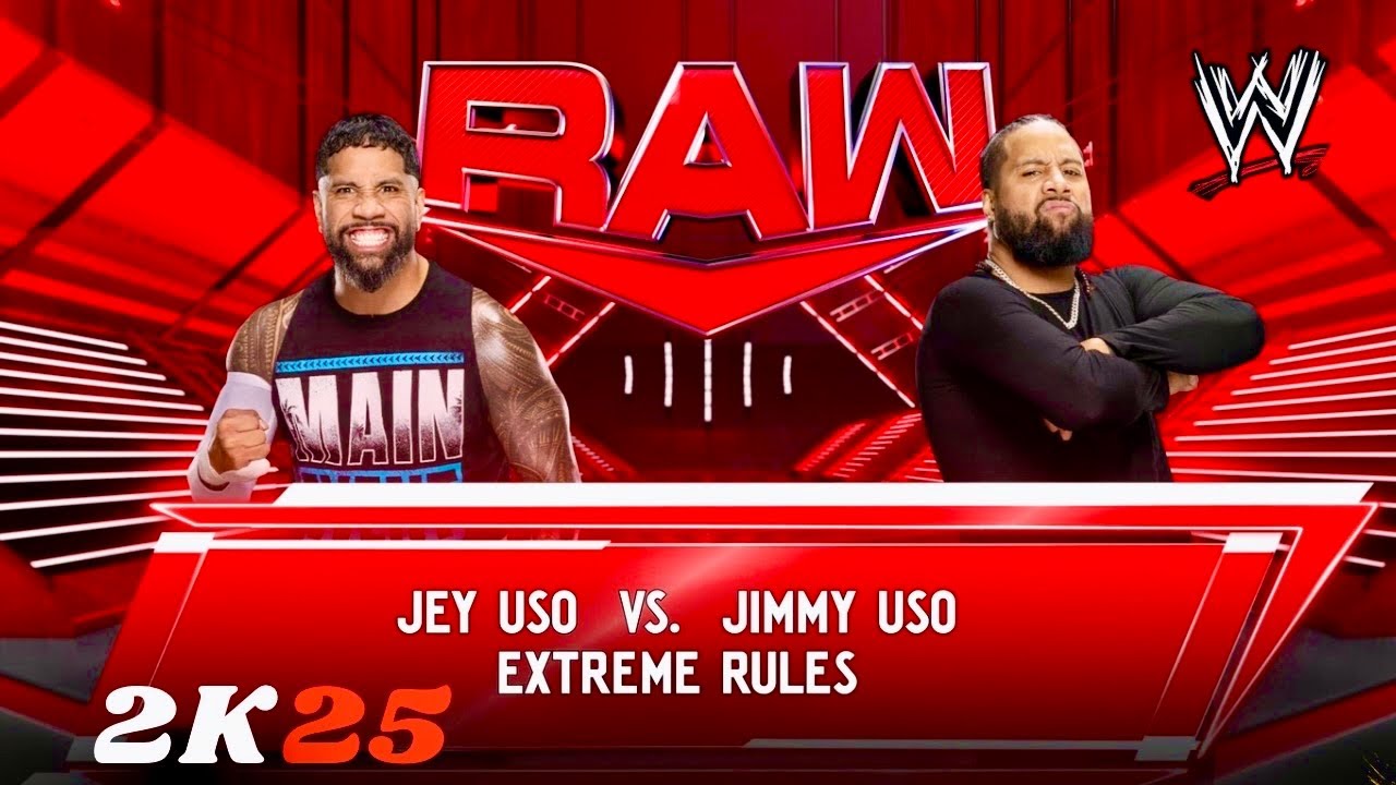 BROTHER VS BROTHER | JEY USO VS JIMMY USO| EXTREME RULES | WWE2K25
