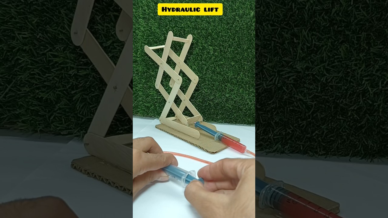 Mini Hydraulic lift part 1 #experiment #project #video