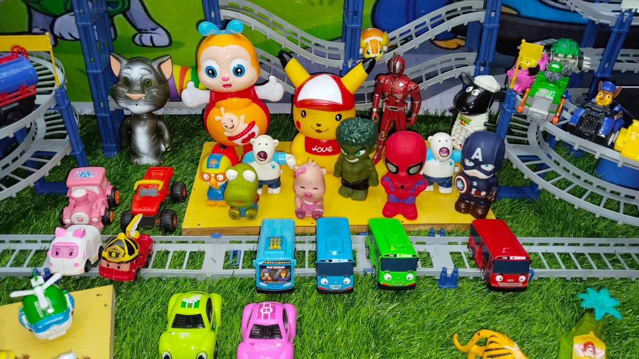 Wadidaw!!! Bus tayo hulk spiderman, pororo paw patrol robocar poli