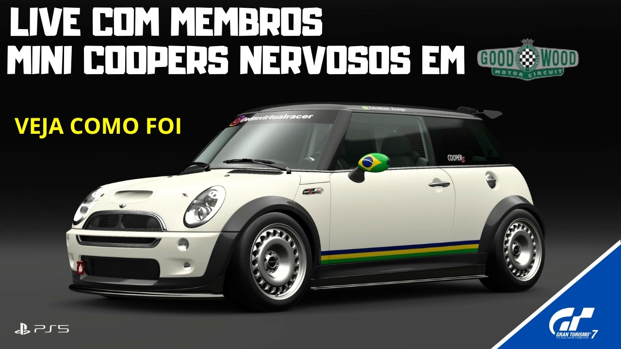 Live Com Membros Pilotos de Mini Cooper em Goodwood no Gt7 #gt7 #ps5 #ps4 #games #gameplay