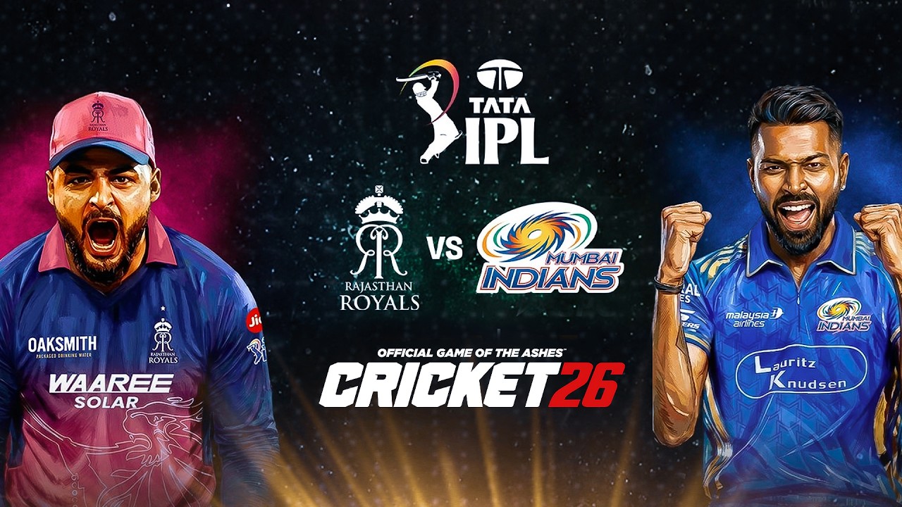 MI vs RR Live | IPL 2026 Simulation | Can We Win Today?💙| Cricket 26