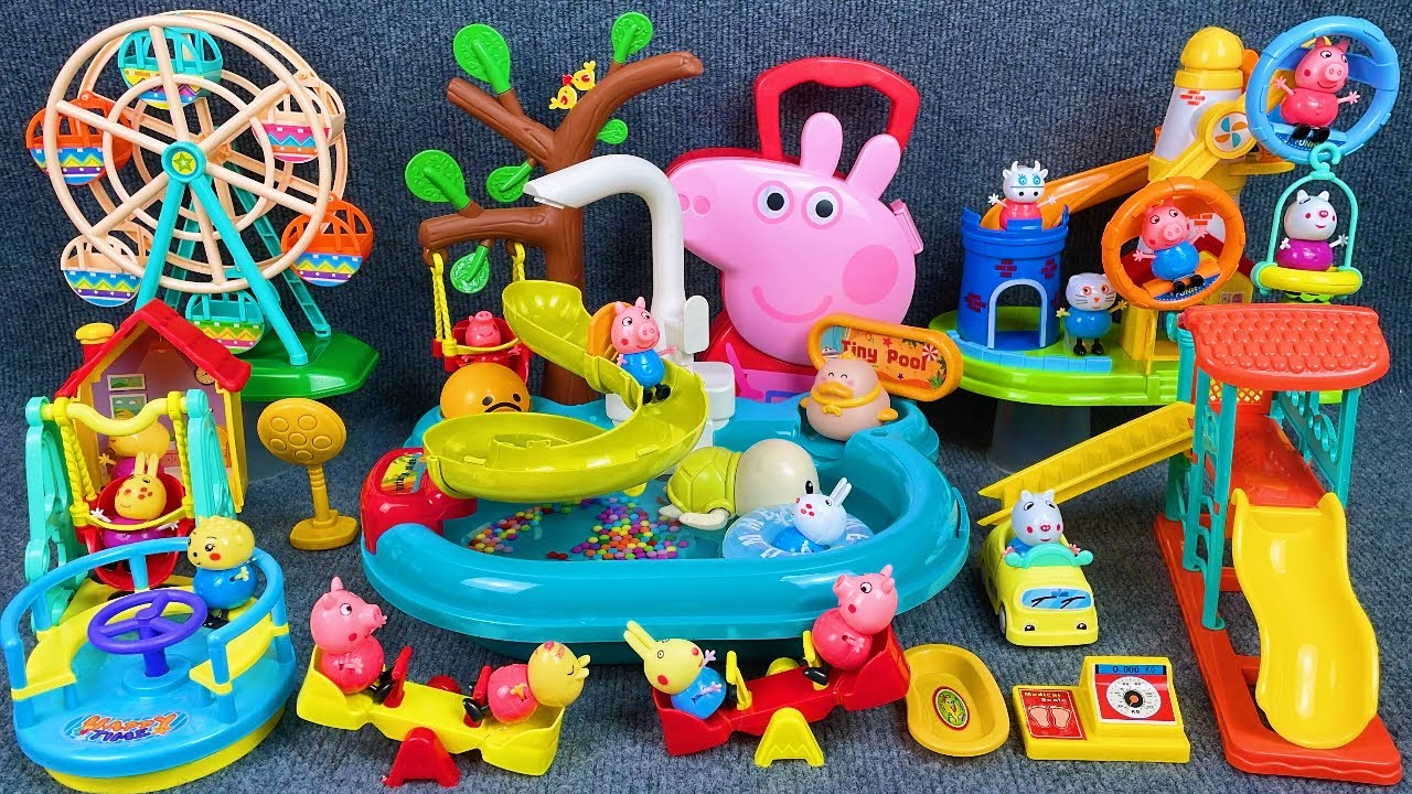 9 Minutes Satisfying with Unboxing Peppa Pig Playground & House Play Set Review Toys | ASMR