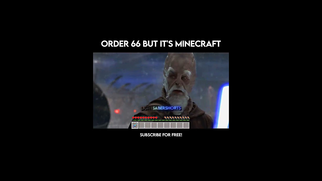 Order 66 but its Minecraft 😂🔥#shorts #starwars