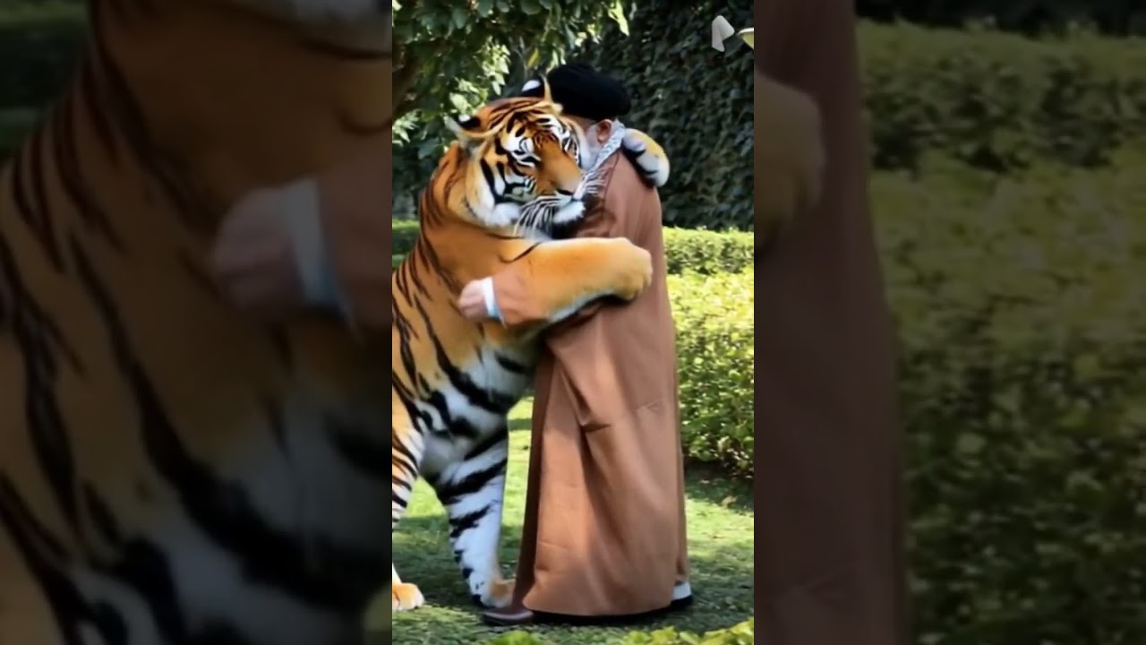 Ayatollah Khameni Tiger Ke sath video 📸 #shorts #ayatollah #khamenei #iran #israel #palestine #india