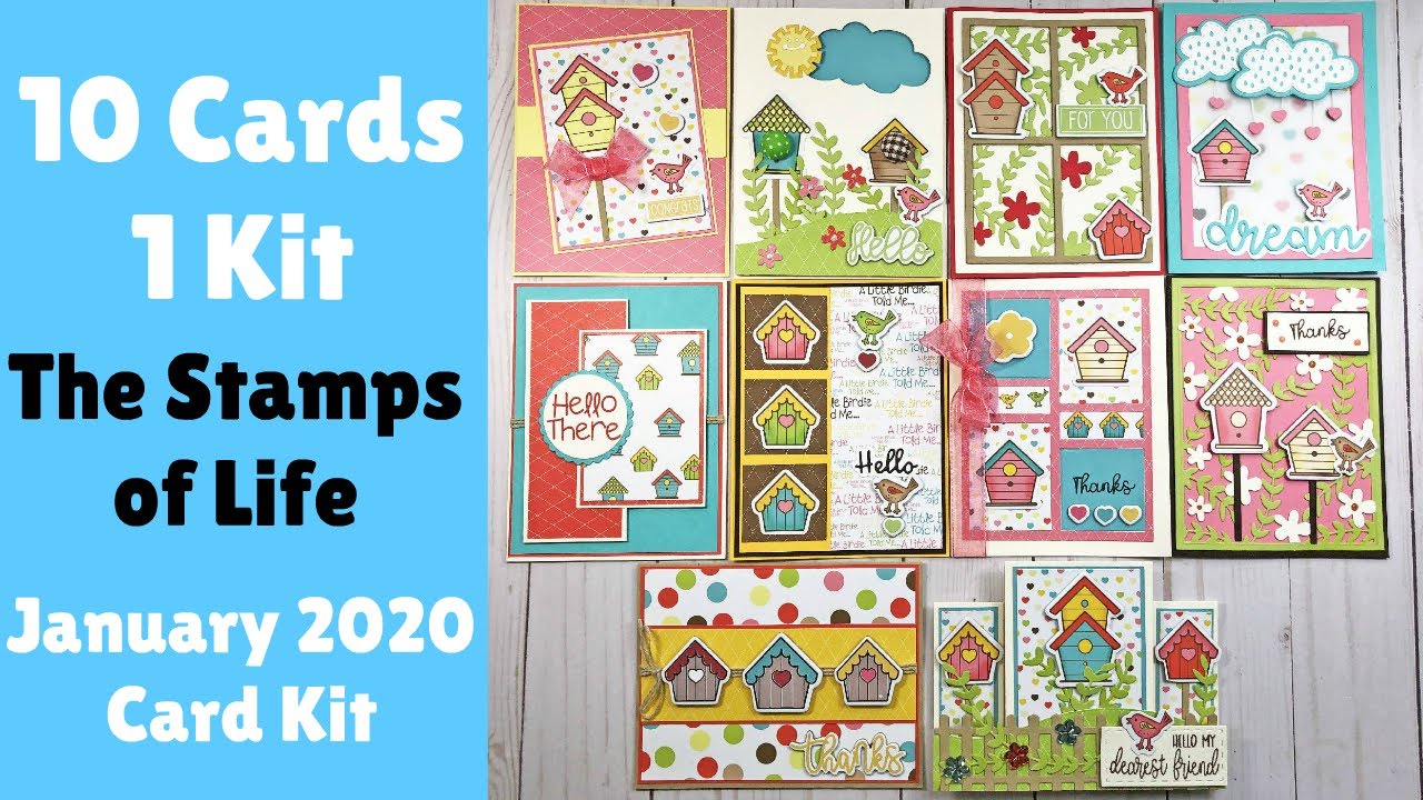 The Stamps of Life  | January 2020 Card Kit  | 10 Cards 1 Kit Tutorial