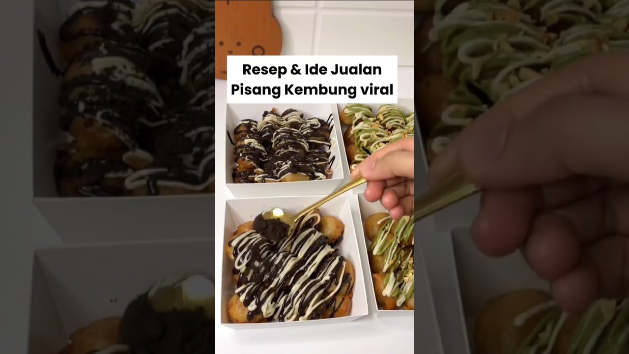 RESEP & IDE JUALAN yang lagi viral Pisang Kembung Toping #resep #resepmudah #pisang #pisanggoreng