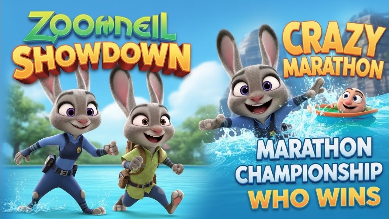 🎬 Zootopia Showdown! Judy & Nick Compete in a Crazy Marathon & Swimming Championship! Who Wins?!