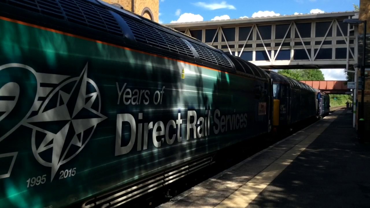 DRS 57307, 57306 and 88003 pass Kidderminster on 0Z25