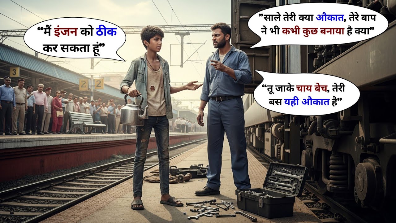रेलवे प्लेटफॉर्म पर चाय बेचने वाले शिवम का सब उड़ाते थे मजाक… फिर उसने इंजन ठीक कर दिया! आगे जो हुआ…