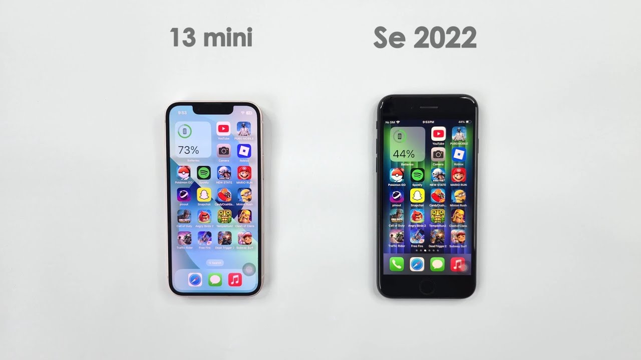 iPhone 13 mini vs iPhone Se 2022 - Speed Test Comparison