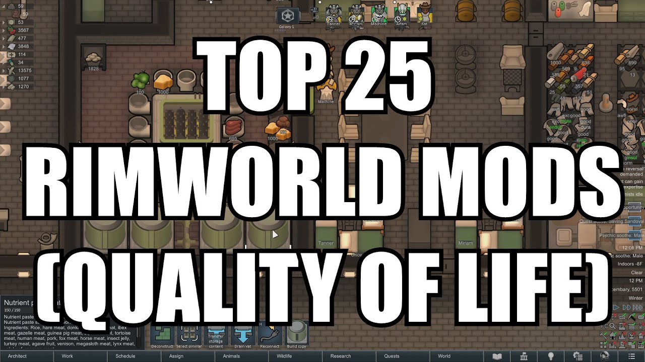 [RimWorld] 25 лучших модов RimWorld QoL (Anomaly и 1.5)
