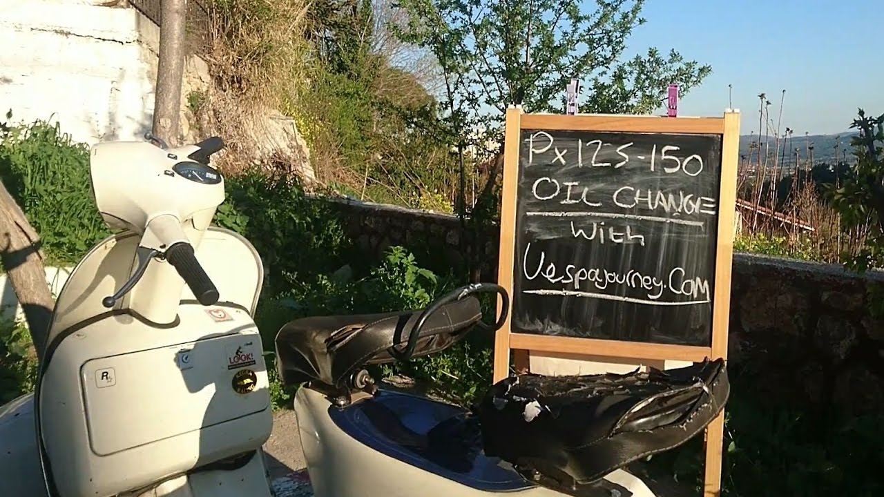 Vespa PX oil change - how to
