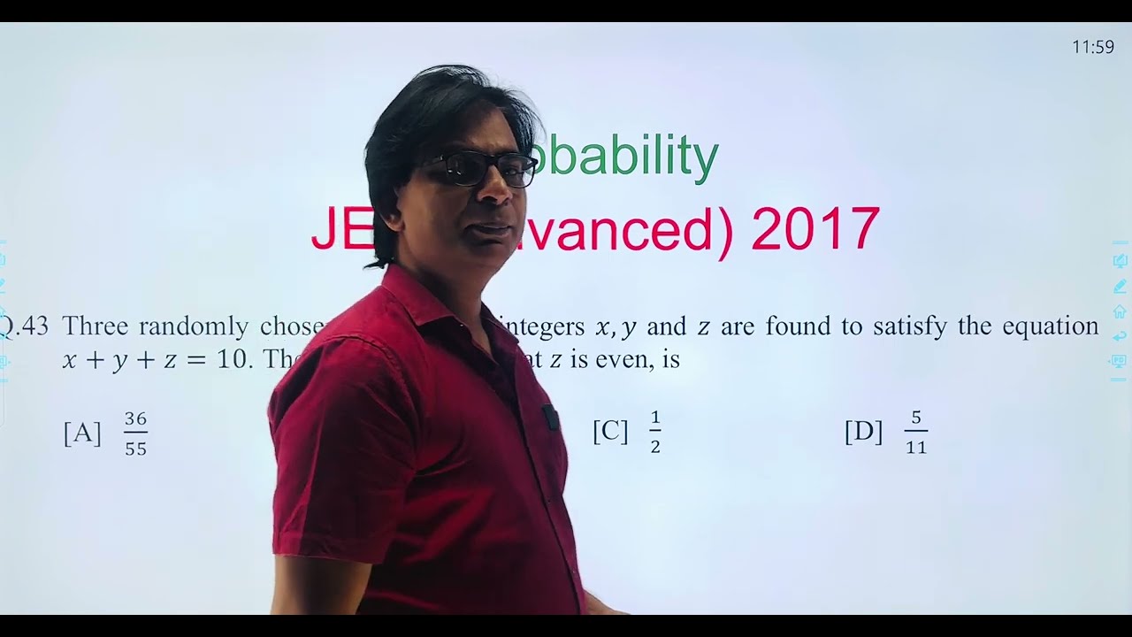 JEE Advanced 2017 | Probability Problem | KS Tutorials | Kilkil Sachan (IIT Kanpur)
