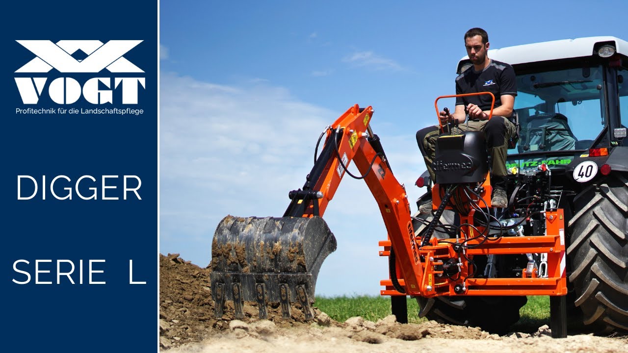 DIGGER Heckbagger Serie L - Leistungsstarker Anbaubagger mit Seitenverschiebung