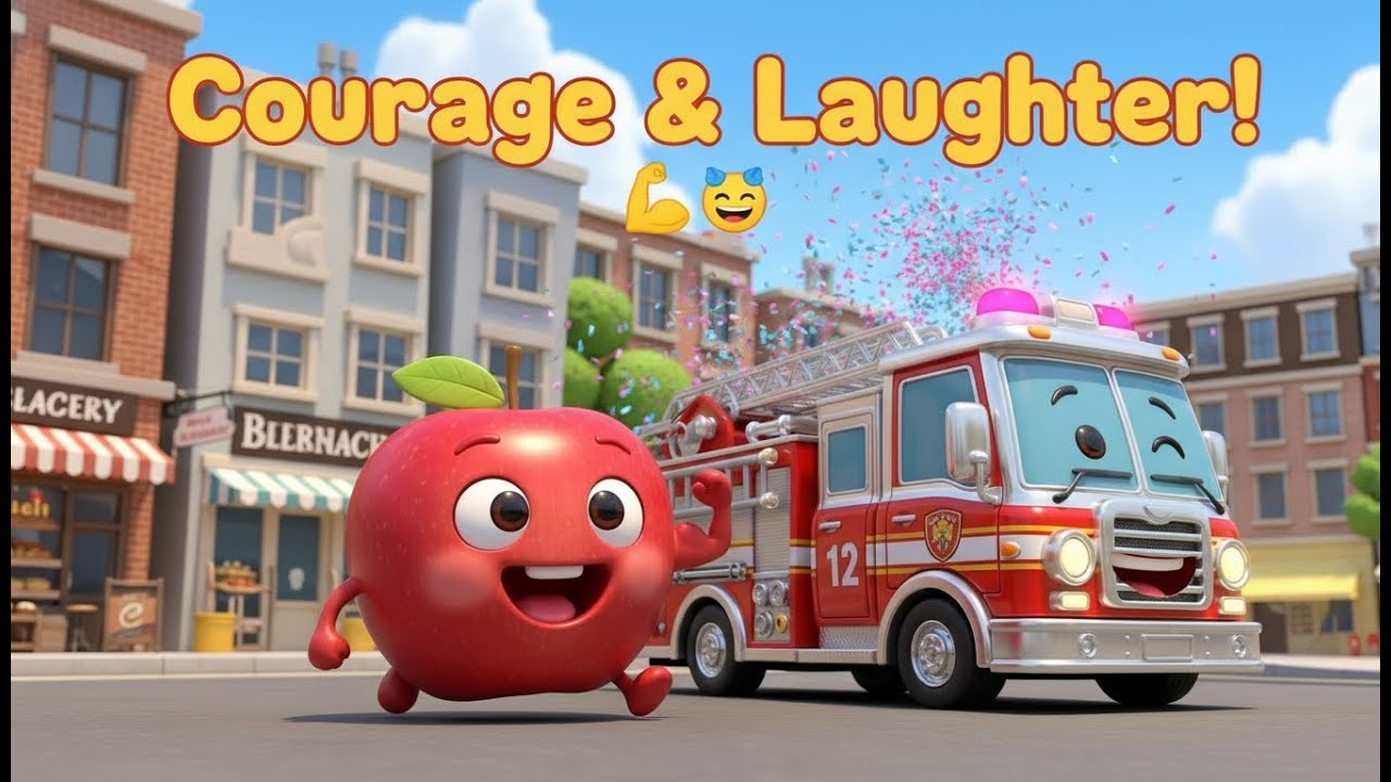 Inky the Laughing Apple & Brave Fire Truck 🍎🚒 | Kids Storytime #kidslearning #colors