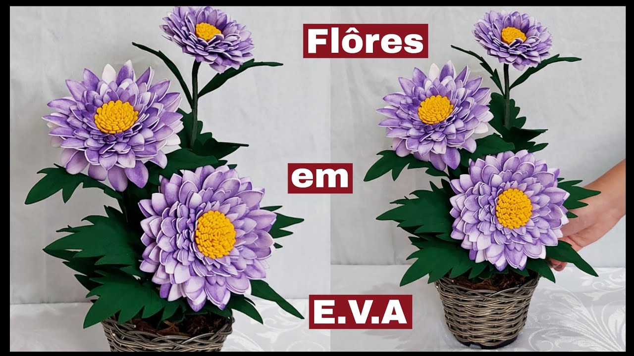Ganhe dinheiro com este arranjo prático e rápido de fazer, com flôres em E.V.A