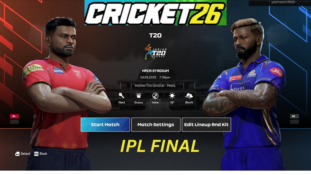 MUMBAI INDIANS VS PUNJAB KINGS IPL FINAL IN CRICKET 26 [HARDEST DIFFICULTY] #shorts #cricket