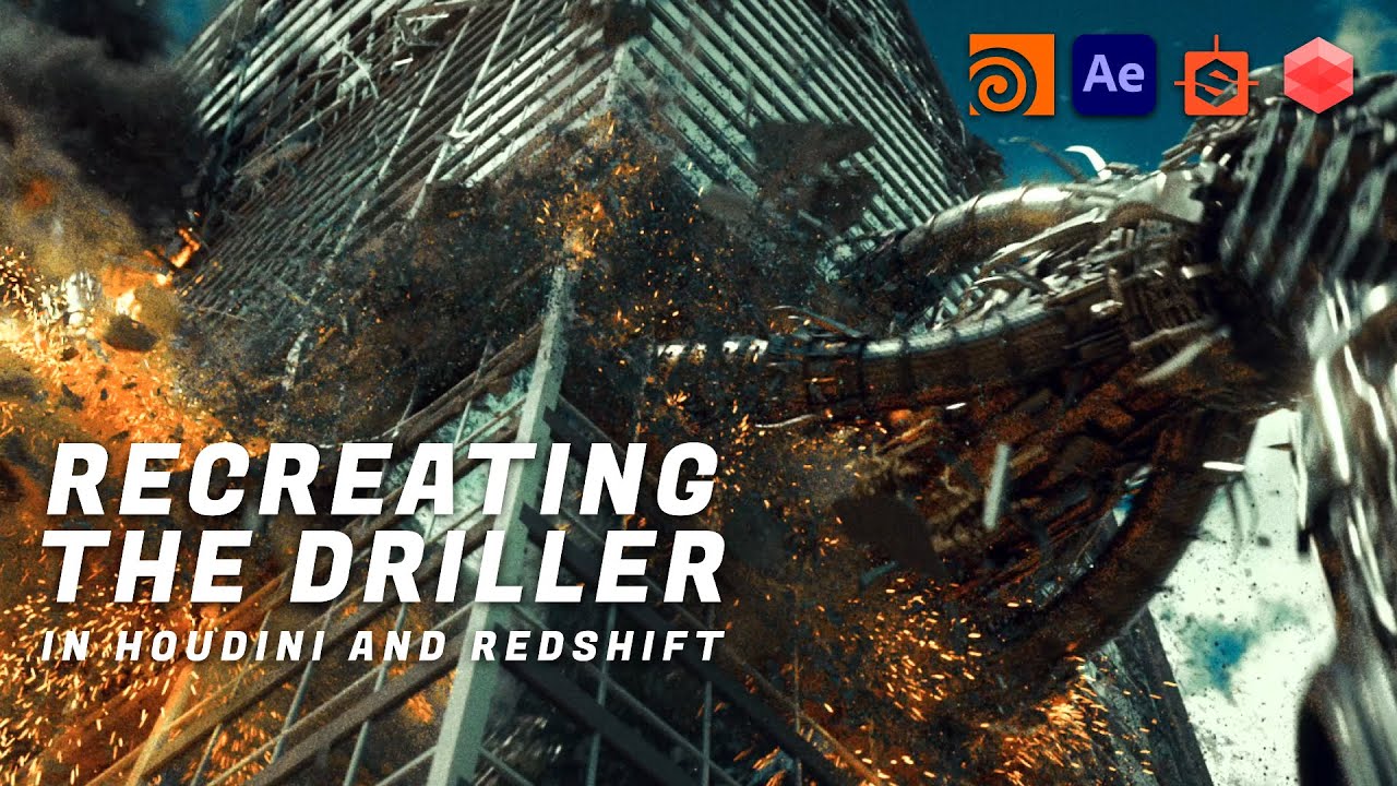 Recreating the Transformers Driller Scene in Houdini & Redshift - New Workshop