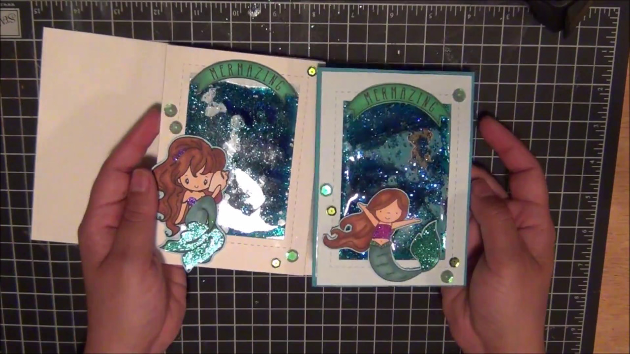 UPDATED: Mermaid Liquid Shaker Card (see Description below)