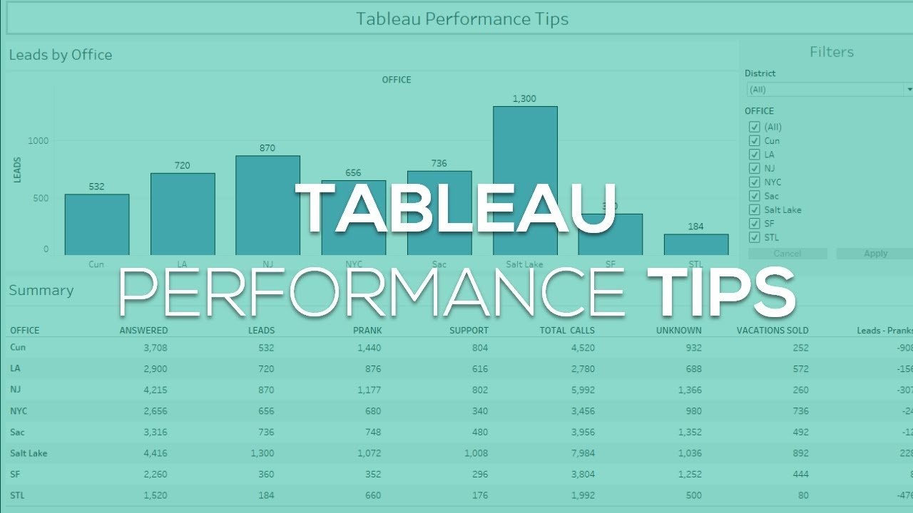 Tableau Performance Tips [14 Dashboard Performance Tricks]