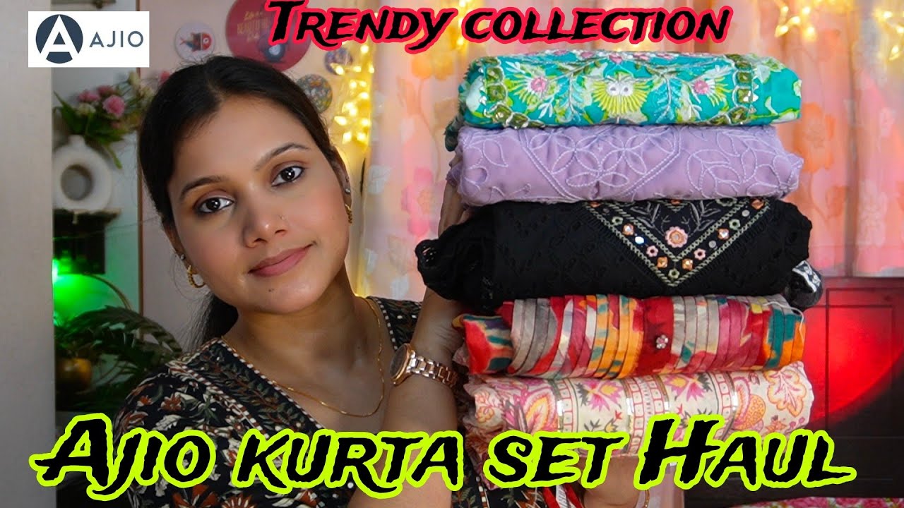 💕Ajio straight kurta set Haul 💕Most trendy kurti/ kurta set Haul from Ajio💕Ajio sale Haul💕Ajio Haul💕