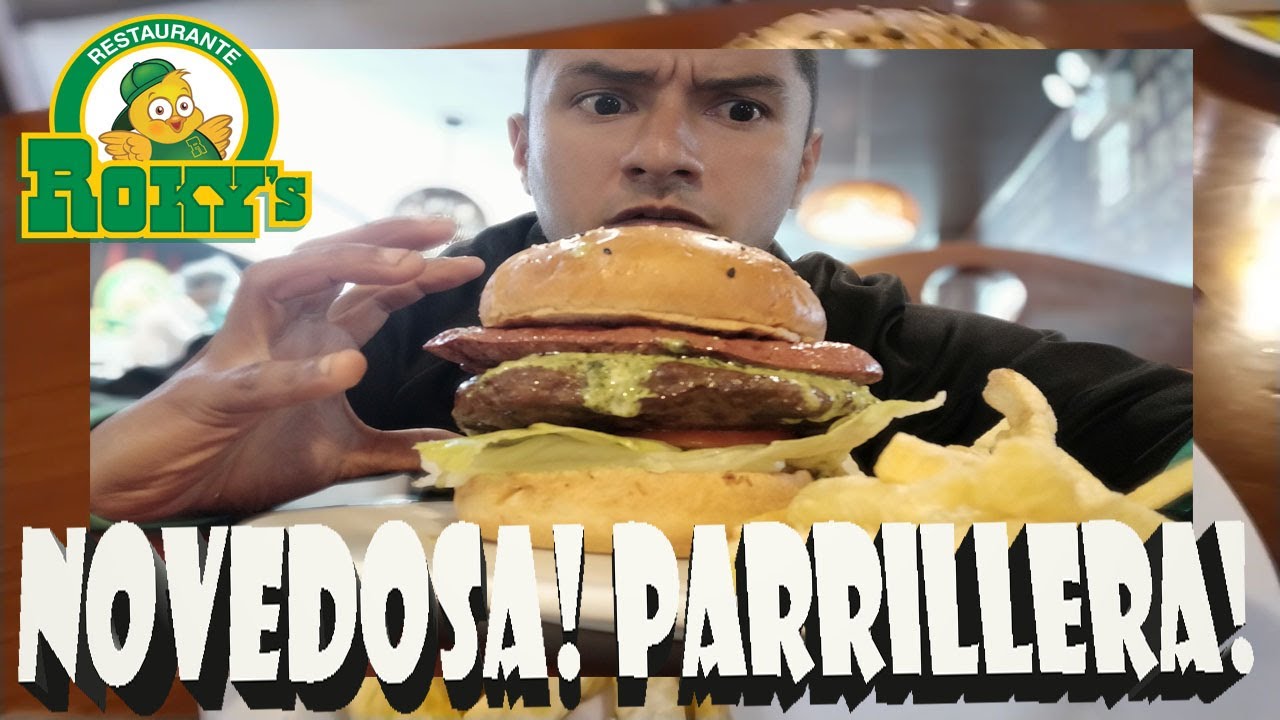 Rokys Hamburguesa Parrillera Carne Y Chorizo BIEN SERVIDA Novedad poller&iacute;a Roky's | Sanguche Rokys