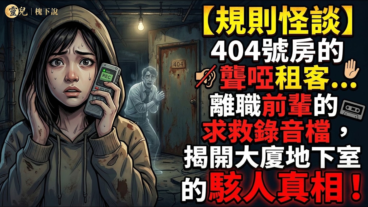 【規則怪談】404號房的聾啞租客開口說話了   離職前輩留下的求救錄音檔，揭開大廈地下室的駭人真相！ #夜班保全 #恐怖故事 #凶宅