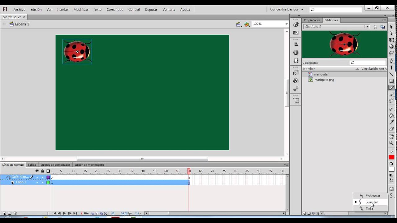Flash CS6 - Animación con Guía de Movimiento Clásica