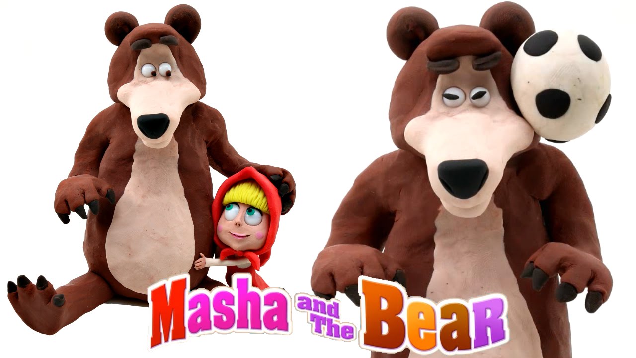 Play Doh Masha and The Bear Stop Motion Animaci&oacute;n Playdough Masha i Medved