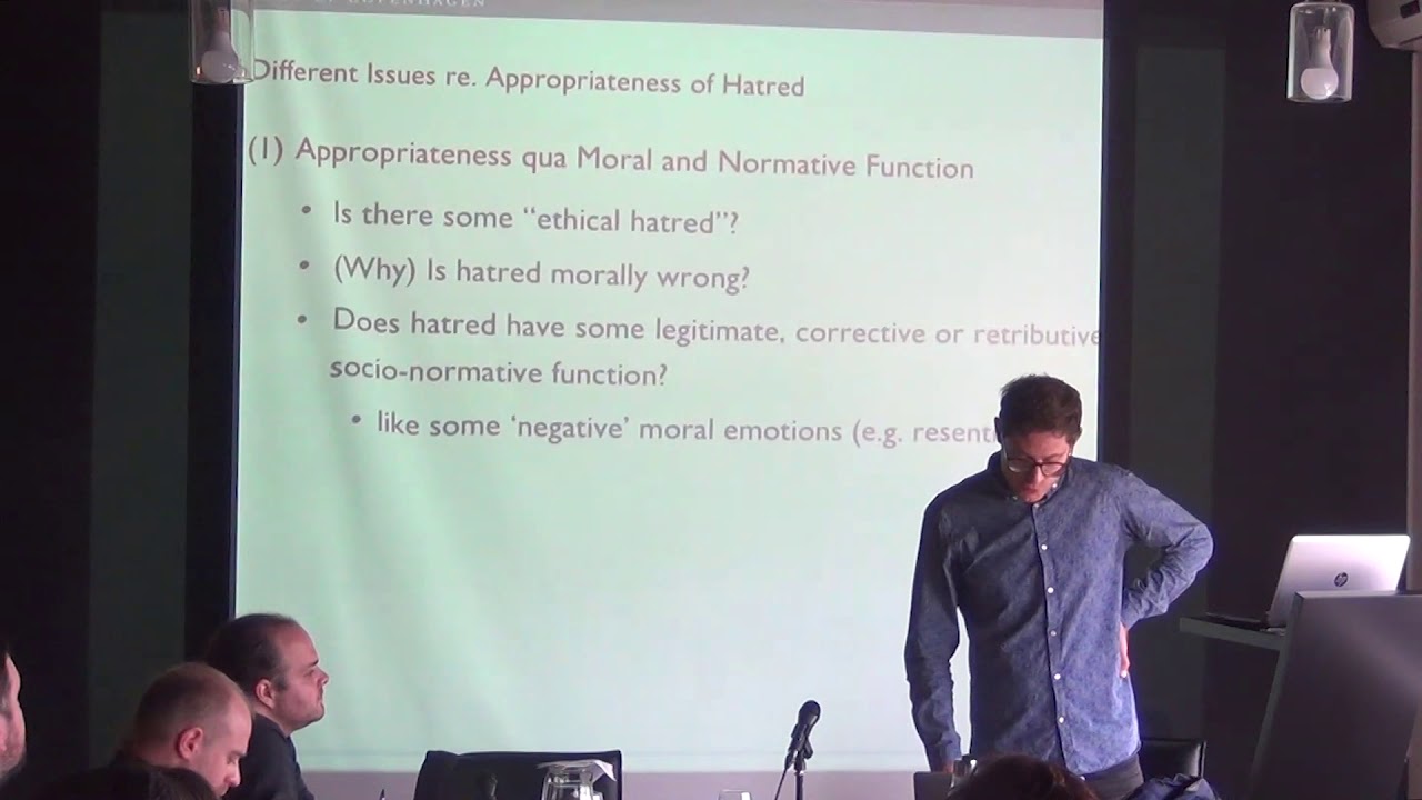 Thomas Szanto -  Can Hatred ever be Appropriate