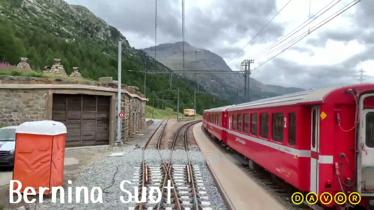 Da Pontresina a Bernina Lagalb dal retro del treno RhB Bernina Express
