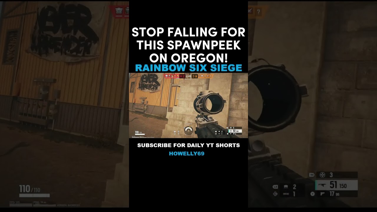 COUNTER OREGON SPAWN PEEK #RainbowSixSiege #R6Siege #R6 #Ranked #Tips #Tricks #Shorts
