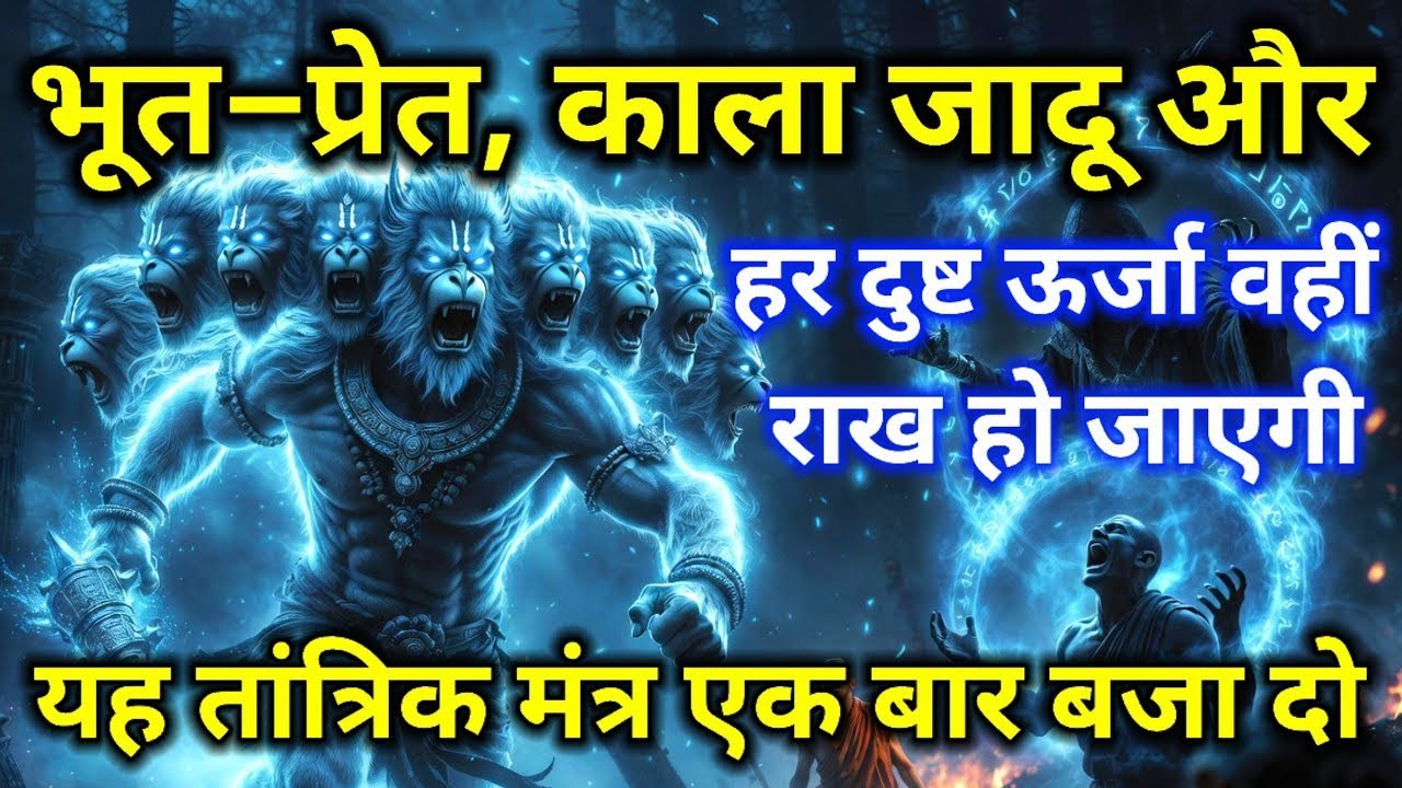 काला जादू, भूत-प्रेत और तांत्रिक जाल यहीं खत्म!11 मुखी हनुमान का उग्र जागरण मंत्र सुन लो #khatushyam