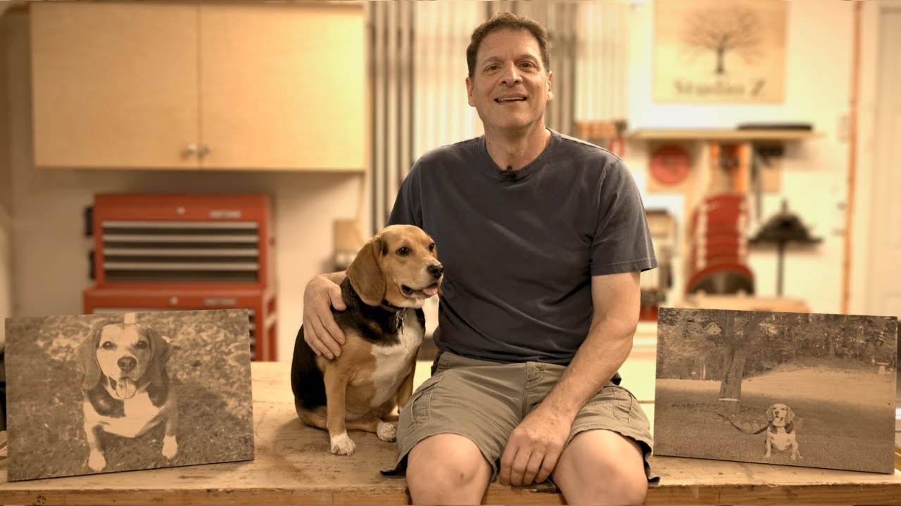 Photo Carving a Dog Portrait Using a CNC Router