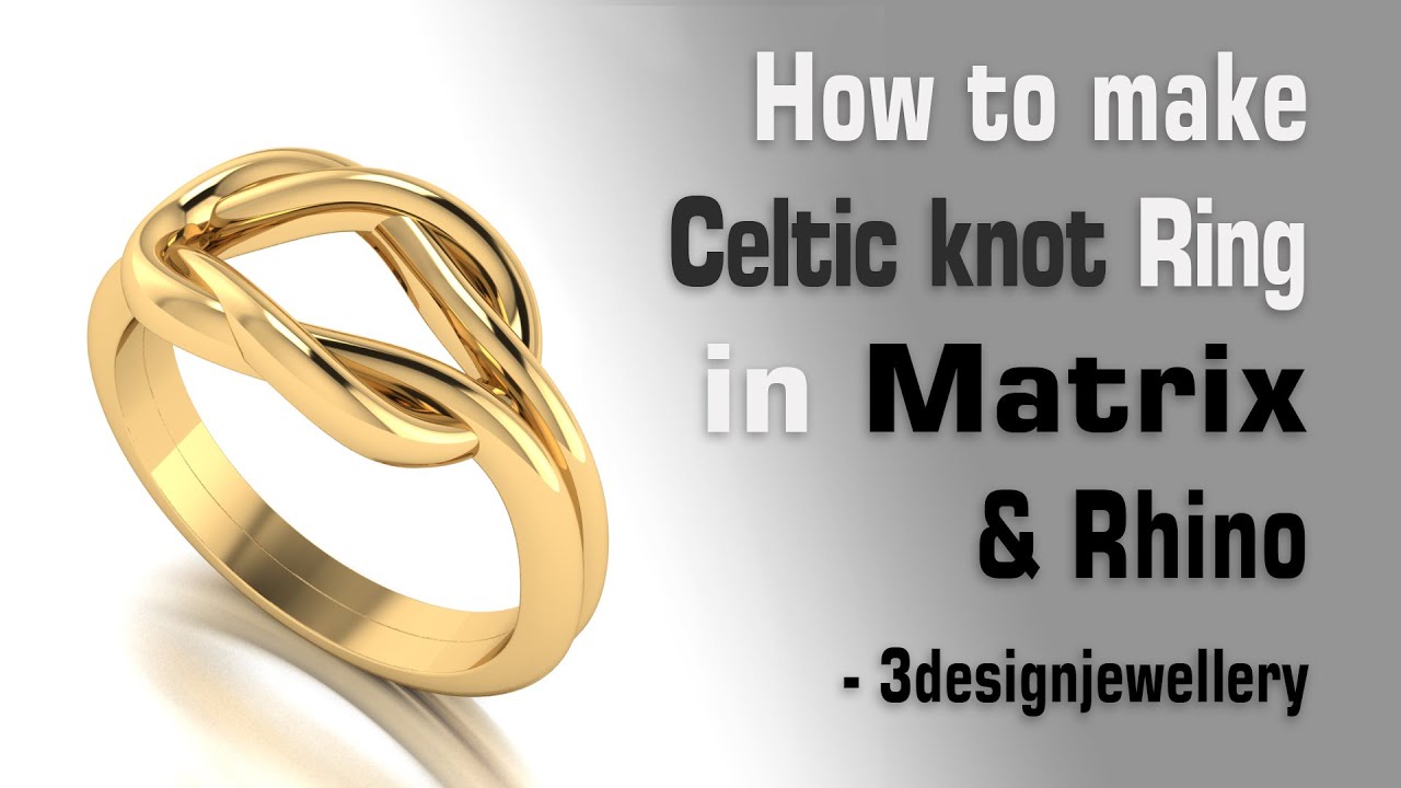 ||🔷Celtic Knot Ring🔷|| #Matrix 9 || Rhino 3D || #Tutorial || #Rhino Matrix Cad || #Celtic knot ring