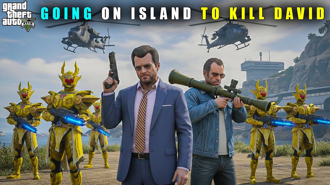 GTA 5 : MICHAEL GOING DANGEROUS ISLAND TO KILL DAVID || BB GAMING