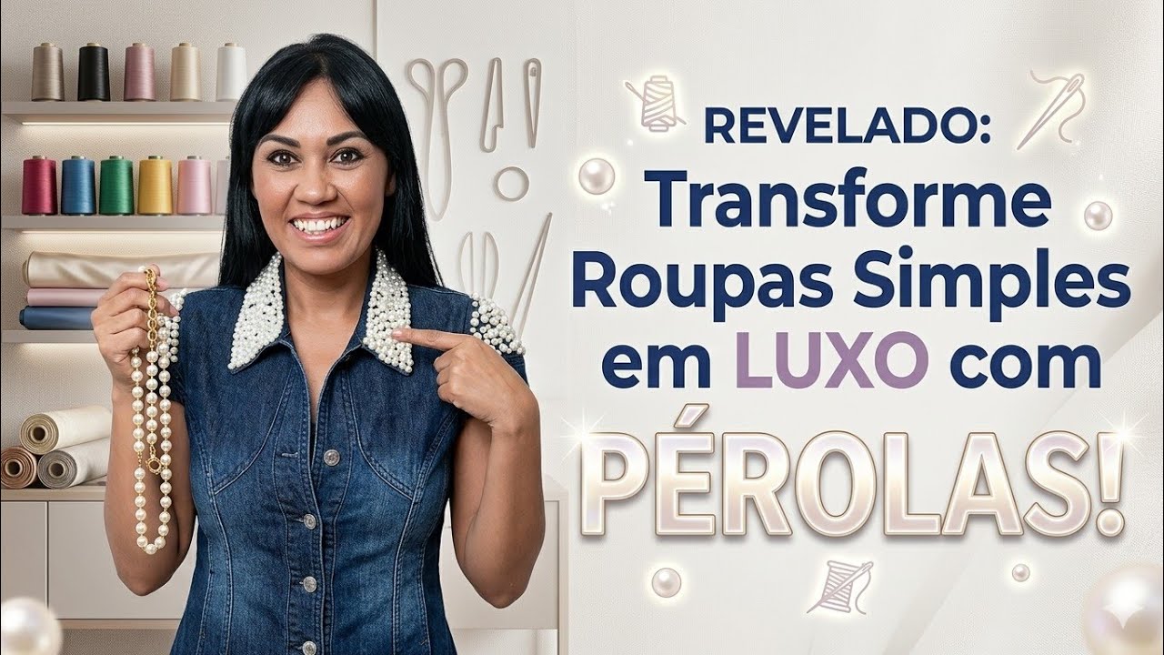 ✅️DIY Como colocar pérolas e ganhar dinheiro bordando_Costura fácil para iniciantes Gisleide Novelo