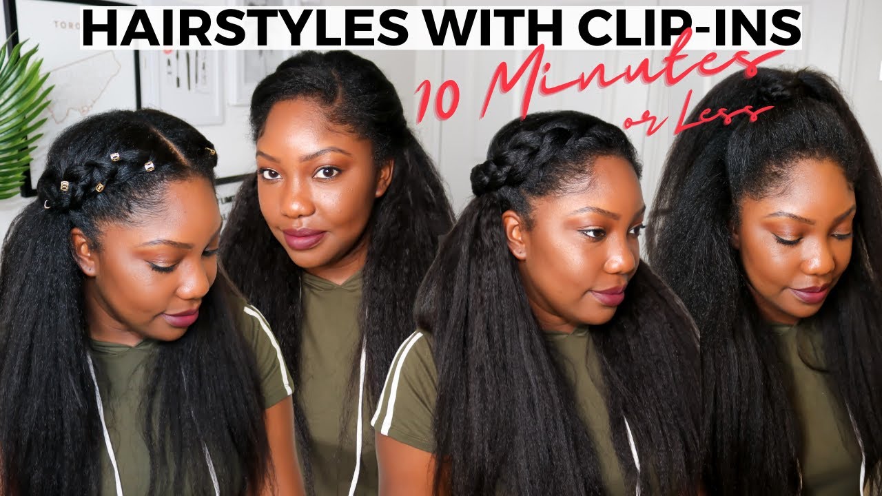 EASY HAIRSTYLES WITH CLIP INS ft. BetterLength | Kinky Course Clip Ins