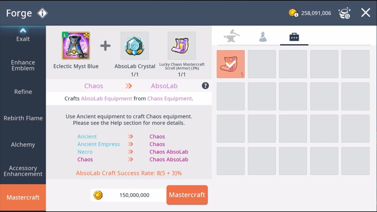 Maplestory M - Absolab Outfit Attempt / Dominator Pendant Enhancement