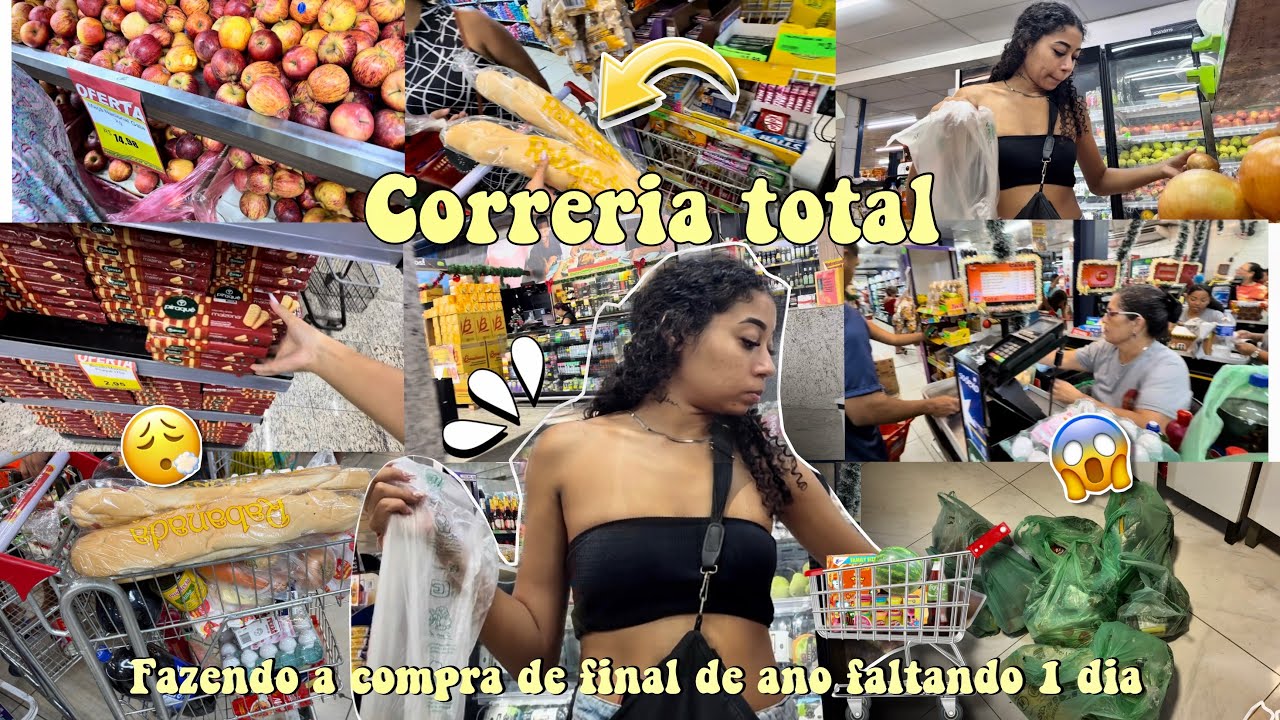 FAZENDO A COMPRA PARA A CEIA DE FINAL DE ANO NA VESPERA|correria total 🛒😱🏃‍♀️ #sabrinatavaresdevolta