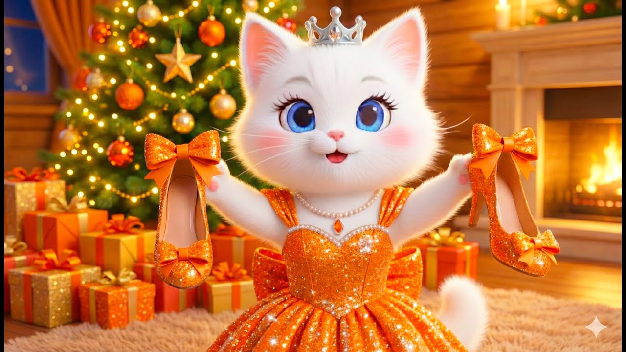 The adorable kitten was dressed in a beautiful outfit and strutted down the catwalk with its mother.
