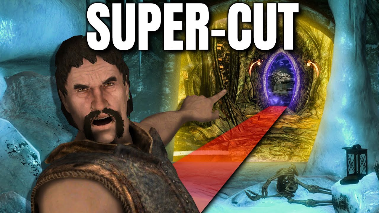 Skyrim, but it's One LONG Dungeon (SUPER-CUT)