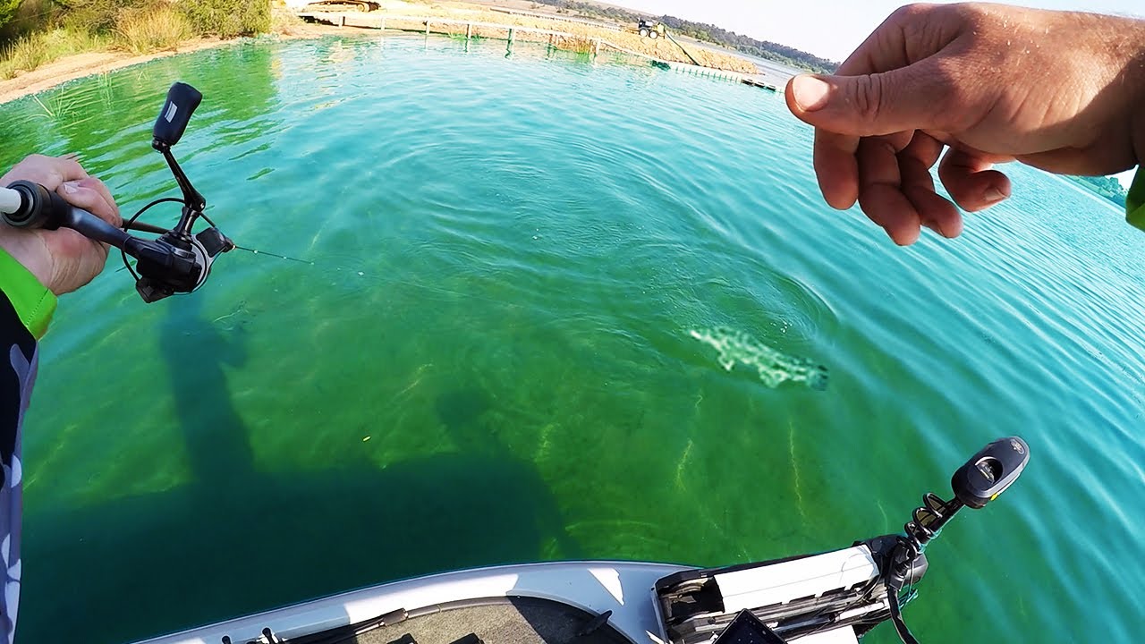 Fishing Ultra Clear Water For Big Spawning Bass!!!
