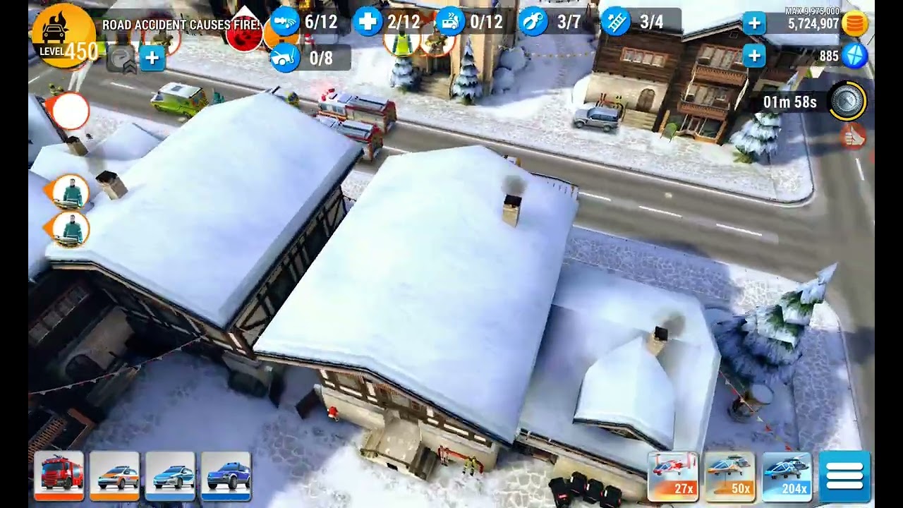 Emergency HQ, Hero Level 261, Road accident causes fire