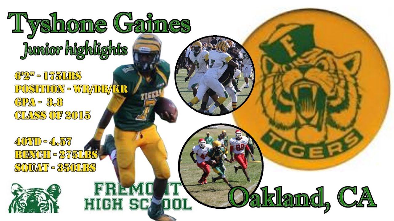 Tyshone Gaines-ATH- Junior Highlights-Fremont High (for Recruiters)